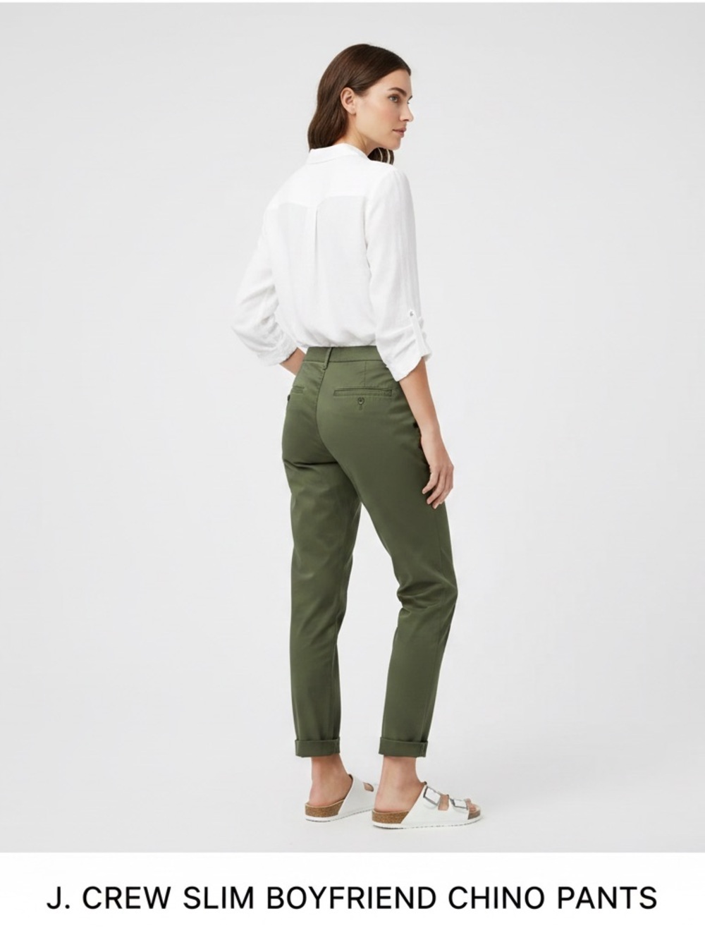 J. Crew Women's Slim Boyfriend Chino Pants Surplus Green 28T
